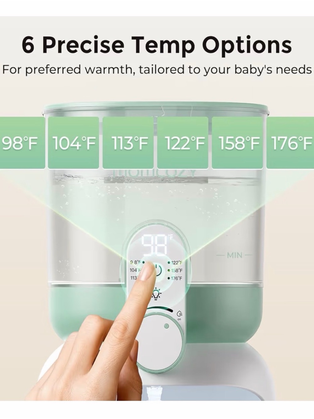 NWT - Momcozy Mint Baby Bottle Water Warmer & Dispenser - Picture 4 of 9